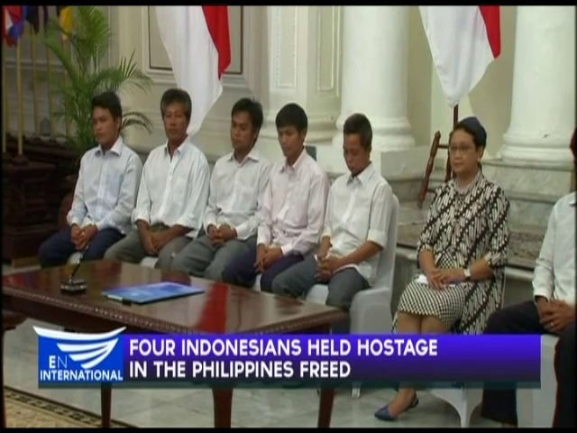 Four Indonesians held hostage in the Philippines freed