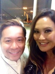 The Author with Tia Carrere