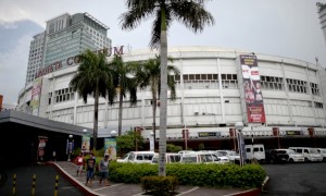 A general shot shows Araneta Coliseum where the fight called "Thrilla in Manila" took place betweeen Muhammad Ali Manila and Joe Frazier October 1, 1975, in this picture taken on on Manila June 6, 2016. A bustling shopping mall forms an unlikely monument to the "Thrilla in Manila", but Muhammad Ali's most brutal fight made its biggest impression on the minds of those who witnessed it and still speak of it with awe. / AFP PHOTO / NOEL CELIS