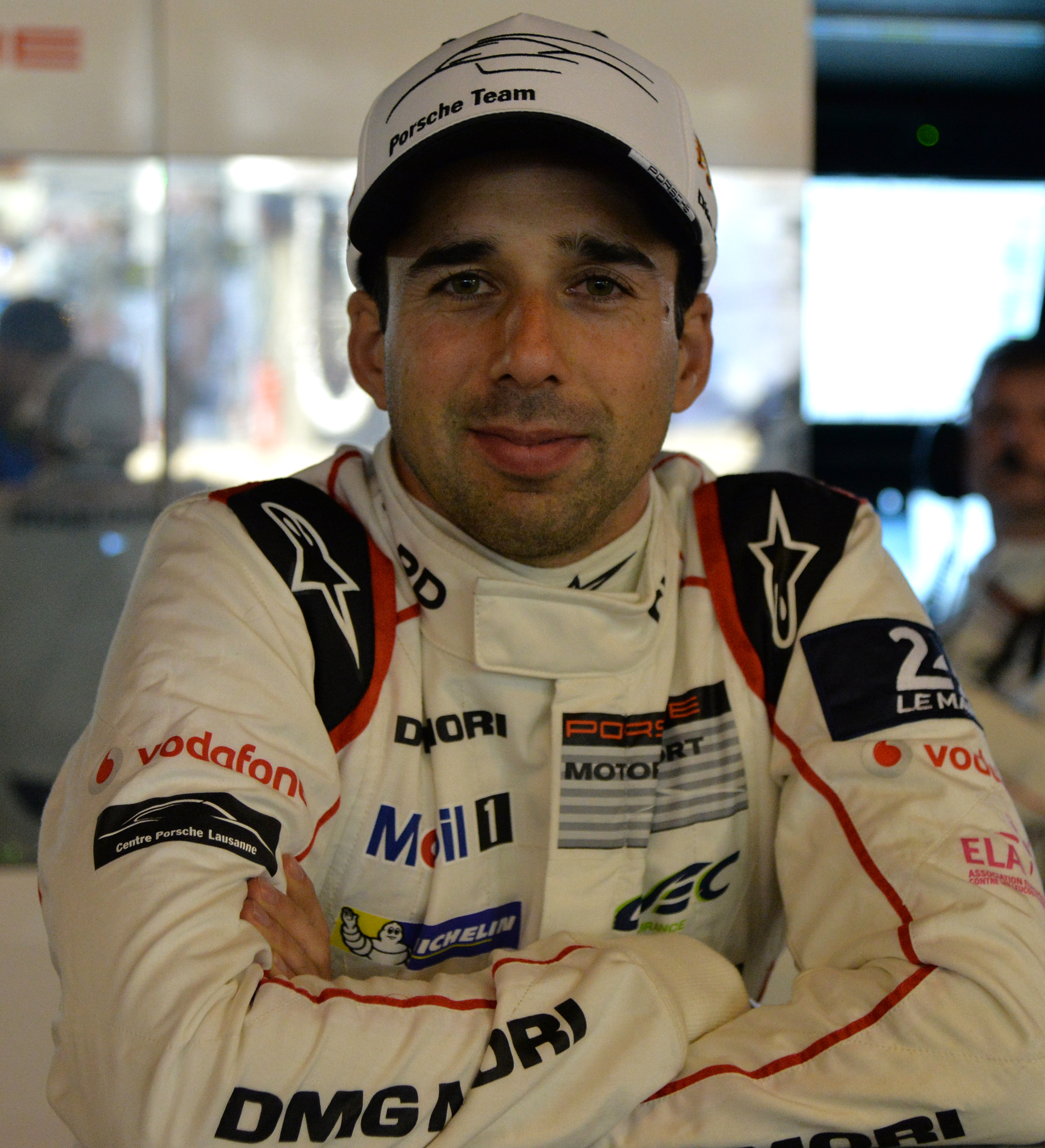 Switzerland's Neel Jani waits in the pit lane during the second qualifying practice session of the 84th Le Mans 24 hours endurance race, on June 16, 2016 in Le Mans, western France. Switzerland's Neel Jani, behind the wheel of a Porsche 919 Hybrid, stayed on pole position for the Le Mans 24 Hour Race on June 16 when the third qualifying session was red-flagged due to heavy rain. / AFP PHOTO / JEAN-FRANCOIS MONIER