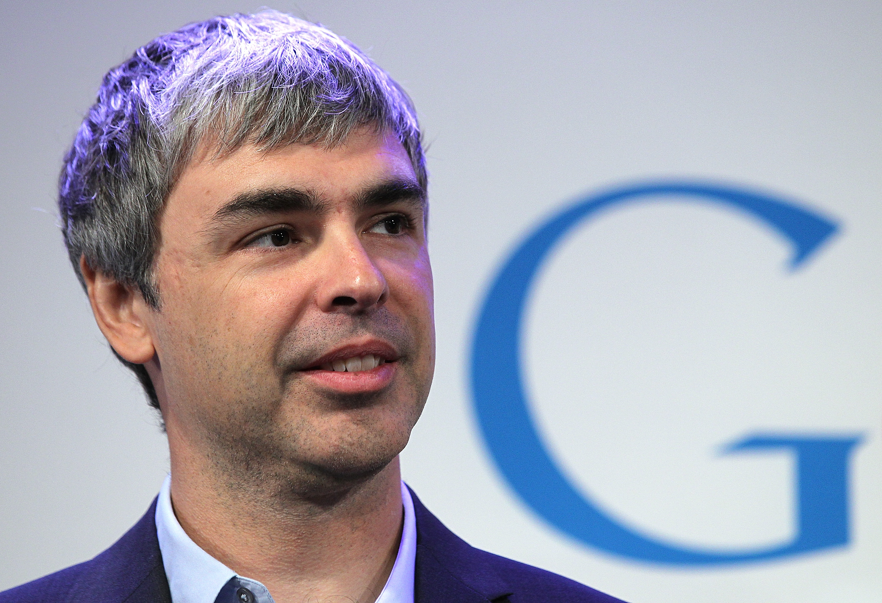 NEW YORK, NY - MAY 21: Google co-founder and CEO Larry Page speaks during a news conference at the Google offices on May 21, 2012 in New York City. Google announced today that it will allocate 22,000 square feet of space in its New York headquarters to CornellNYC Tech while the university completes its new campus on Roosevelt Island. Justin Sullivan/Getty Images/AFP