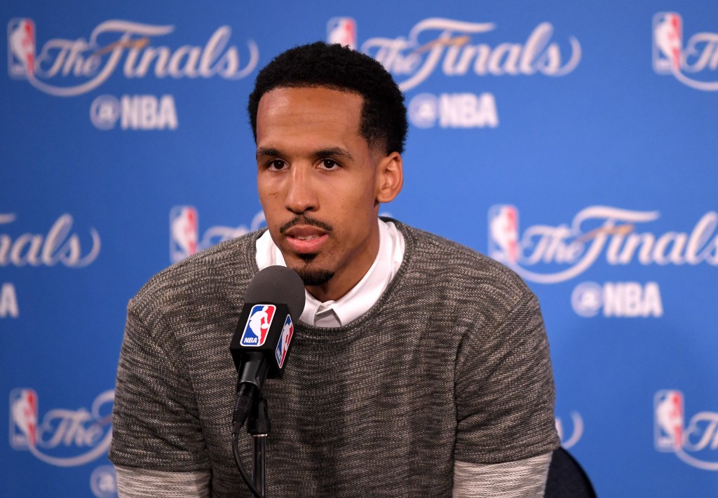 OAKLAND, CA - JUNE 02: Shaun Livingston #34 of the Golden State Warriors answers questions from the media after the Warriors 104-89 win against the Cleveland Cavaliers in Game 1 of the 2016 NBA Finals at ORACLE Arena on June 2, 2016 in Oakland, California. NOTE TO USER: User expressly acknowledges and agrees that, by downloading and or using this photograph, User is consenting to the terms and conditions of the Getty Images License Agreement. Thearon W. Henderson/Getty Images/AFP