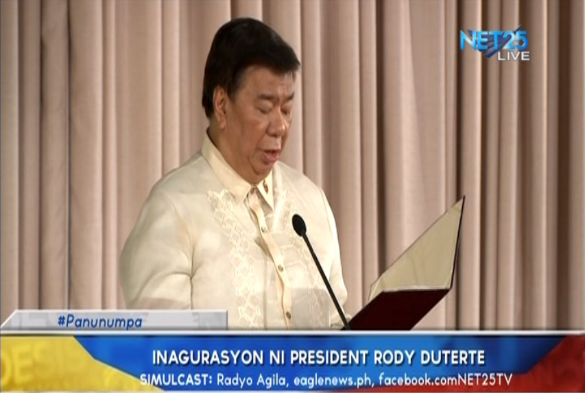 Drilon reading of Senate resolution on Duterte Robredo