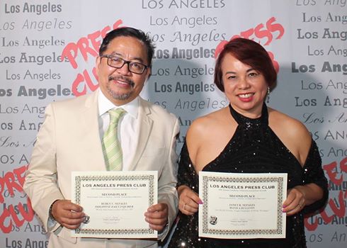 Both Hollywood Journalists Honored at the Los Angeles Press Club. Photo Credit: LA Press Club