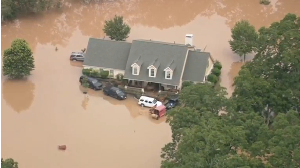 Mandatory evacuations ordered in Texas after six people are killed in record-setting floods. Large numbers of livestock are stranded in rural areas along the Brazos River.(photo grabbed from Reuters video) 