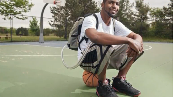 Michigan man survives on artificial heart for 18 months before undergoing a successful heart transplant.(photo grabbed from Reuters video)
