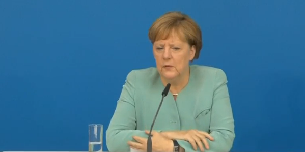 German Chancellor Angela Merkel says there's no rush for Britain to trigger the process for it to leave the European Union. (Photo grabbed from Reuters vdeo)