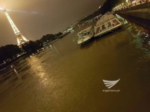 Floodwaters start receding in Paris, France.  Photo by Bernardo Palileo.  Eagle News Service