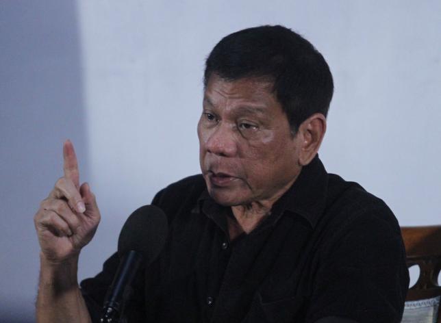 Rodrigo Duterte speaks during a news conference in Davao city in southern Philippines June 2, 2016. REUTERS/Lean Daval