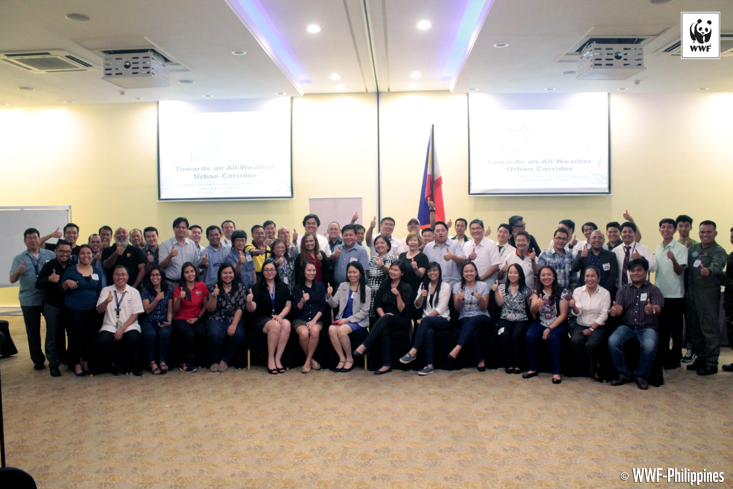 Participants of the final presentation of WWF and YGC’s ‘All-Weather Urban Corridors’ project at the Widus Hotel inside the Clark Freeport Zone.