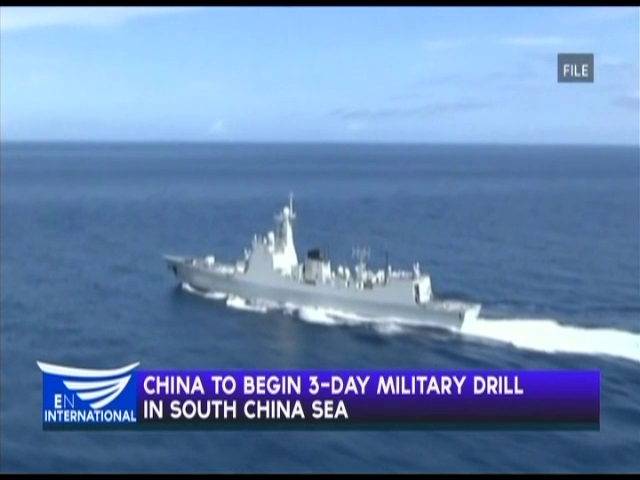 China holds 3-day military drill in South China Sea