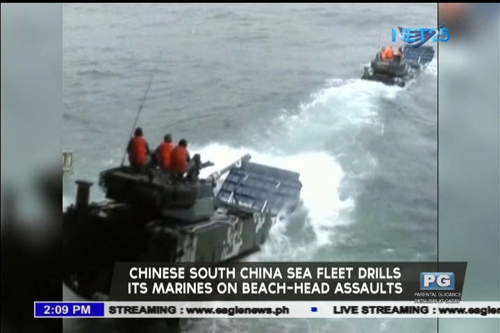 Chinese South China Sea fleet drills its marines on beach-head assaults