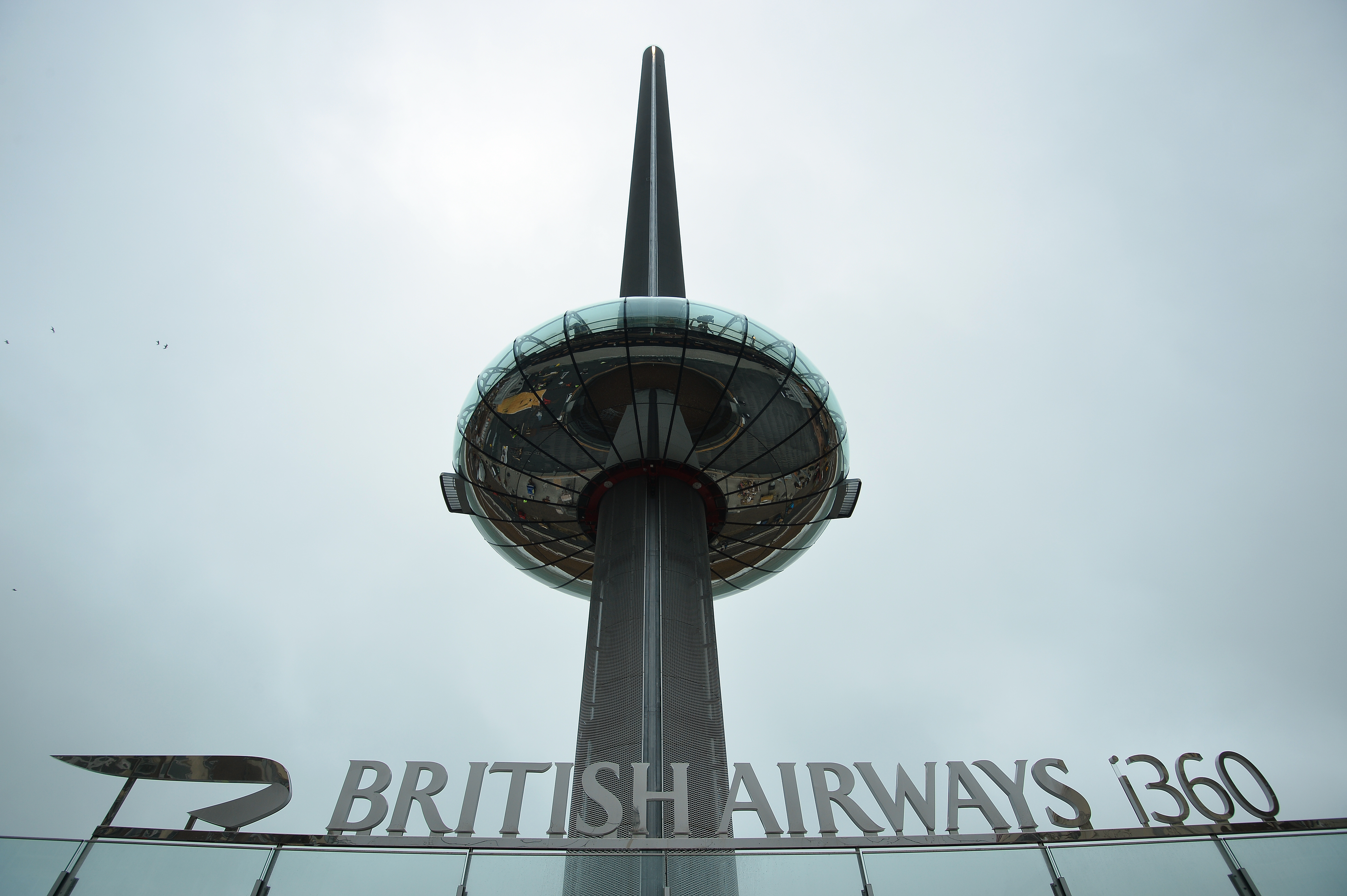 The British Airways i360 Observation Tower is pictured during a preview in Brighton, on the south coast of England, on August 2, 2016.  The verticle cable car that ascends to a height of 450 feet (132 metres) affords 360-degree views of up to 26 miles, according to the attractions website. The observation tower opens officially on August 4, 2016.  / AFP PHOTO / GLYN KIRK
