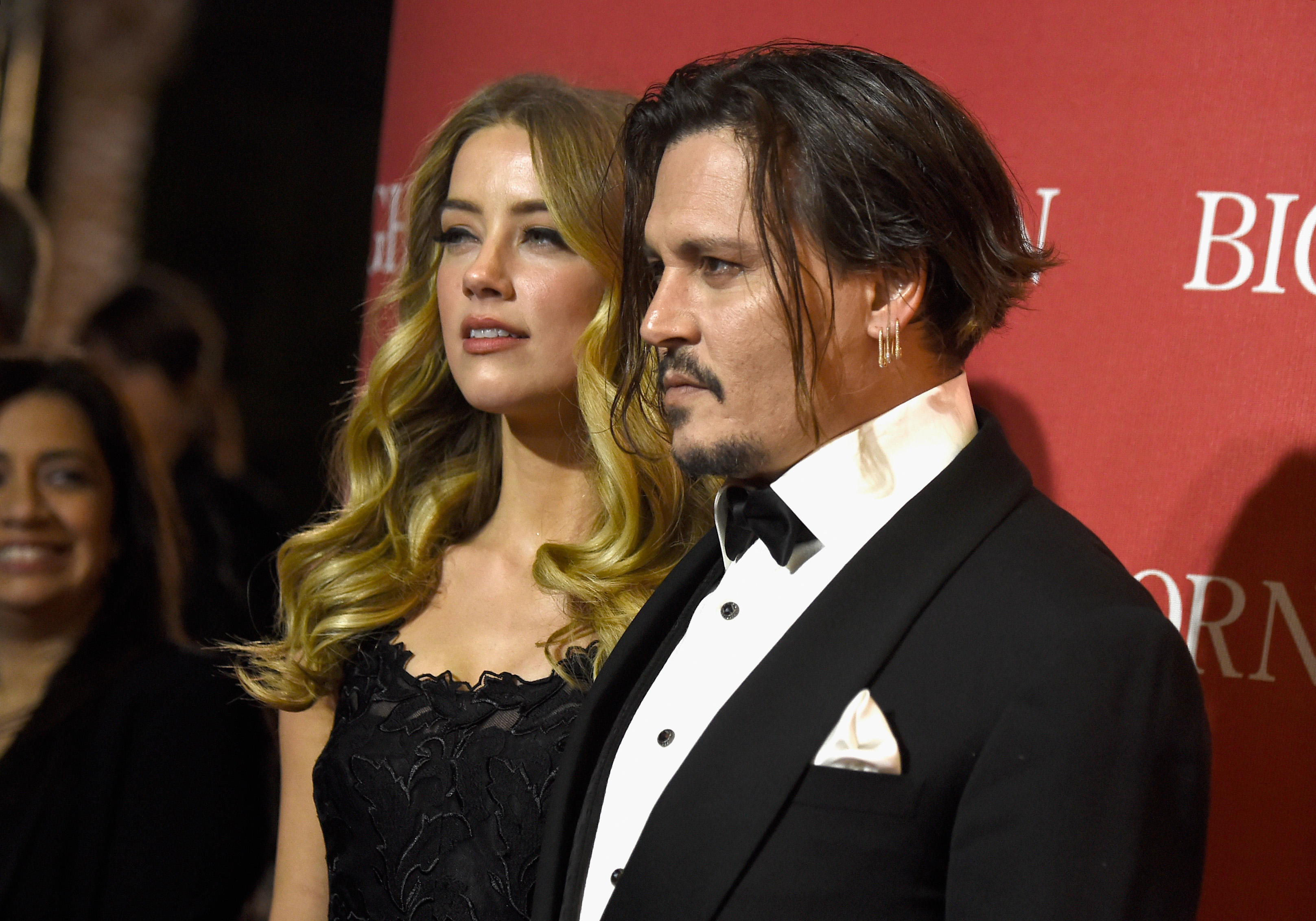 PALM SPRINGS, CA - JANUARY 02: Actors Amber Heard (L) and Johnny Depp attend the 27th Annual Palm Springs International Film Festival Awards Gala at Palm Springs Convention Center on January 2, 2016 in Palm Springs, California. Frazer Harrison/Getty Images/AFP