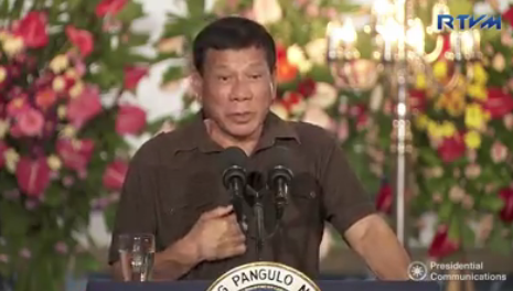 President Duterte names politicians, judges, and more police officials allegedly involved in illegal drugs. (Courtesy RTVM/Photo grabbed from RTVM video)