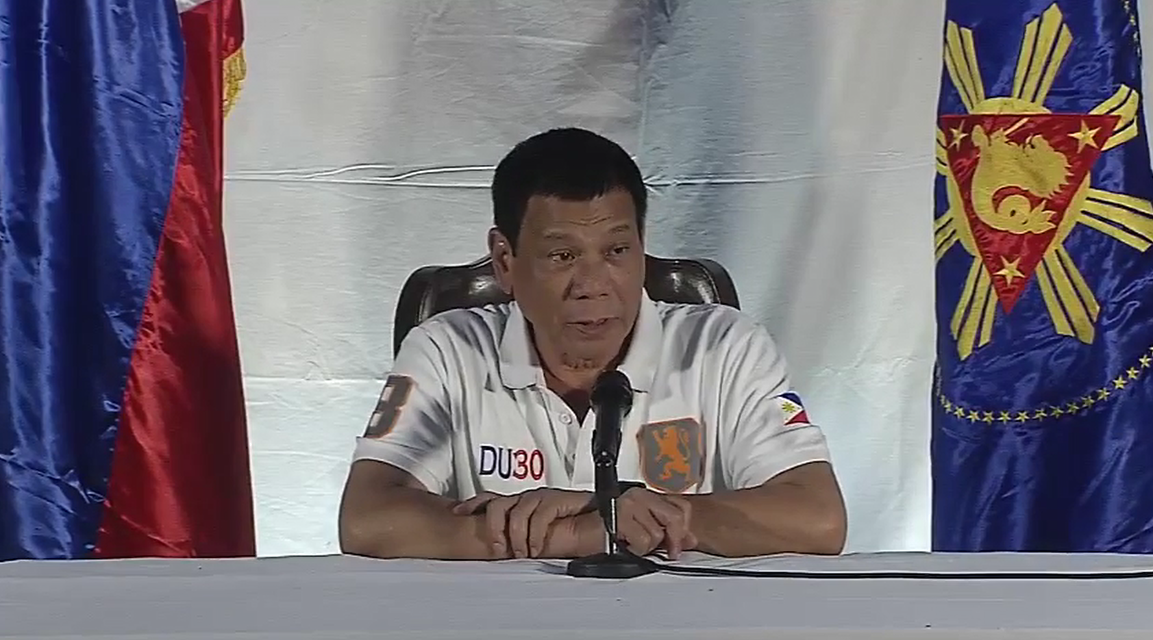 President Duterte announces more links connecting Senator De Lima and her driver to alleged anomalies inside the national penitentiary. (Photo grabbed from RTVM video)