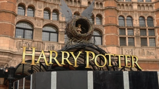 The producers of "Harry Potter and the Cursed Child" say they're taking the issue of resale tickets "very seriously" as some prices listed online exceed thousands of pounds. (Photo captured from Reuters video)