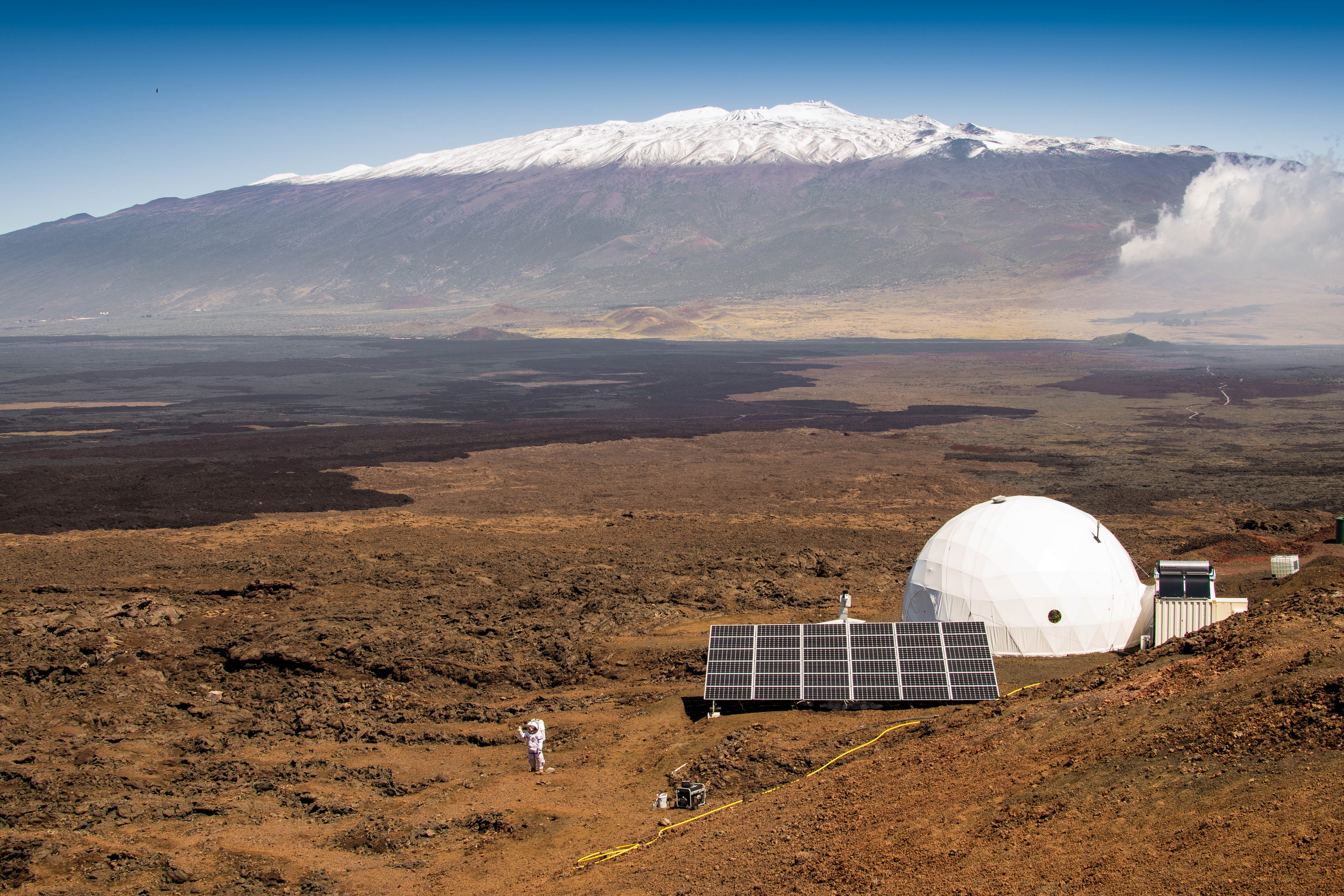 (FILES): This file photo taken on March 10, 2015, courtesy of the University of Hawaii at Manoa, shows the exterior of the HI-SEAS habitat on the northern slope of Mauna Loa in Hawaii.     NASA's Hawaii Space Exploration Analogue and Simulation (HI-SEAS) program officially ended Sunday, August 29, 2016. Six crew members returned to civilization following one-year of isolation.  == RESTRICTED TO EDITORIAL USE / MANDATORY CREDIT: "AFP PHOTO /  HANDOUT /  University of Hawaii at Manoa / Neil Scheibelhut"/ NO MARKETING / NO ADVERTISING CAMPAIGNS /  NO A LA CARTE SALES / DISTRIBUTED AS A SERVICE TO CLIENTS == / AFP PHOTO / University of Hawaii at Manoa / Neil Scheibelhut / == RESTRICTED TO EDITORIAL USE / MANDATORY CREDIT: "AFP PHOTO /  HANDOUT /  University of Hawaii at Manoa / Neil Scheibelhut"/ NO MARKETING / NO ADVERTISING CAMPAIGNS /  NO A LA CARTE SALES / DISTRIBUTED AS A SERVICE TO CLIENTS ==