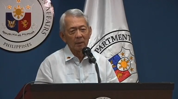 Philippine Foreign Affairs Secretary Perfecto Yasay reaffirms ties with the United Nations, a day after President Duterte's threats to leave the organisation after its call to end the killing following his campaign against illegal drugs. (Photo captured from Reuters video)