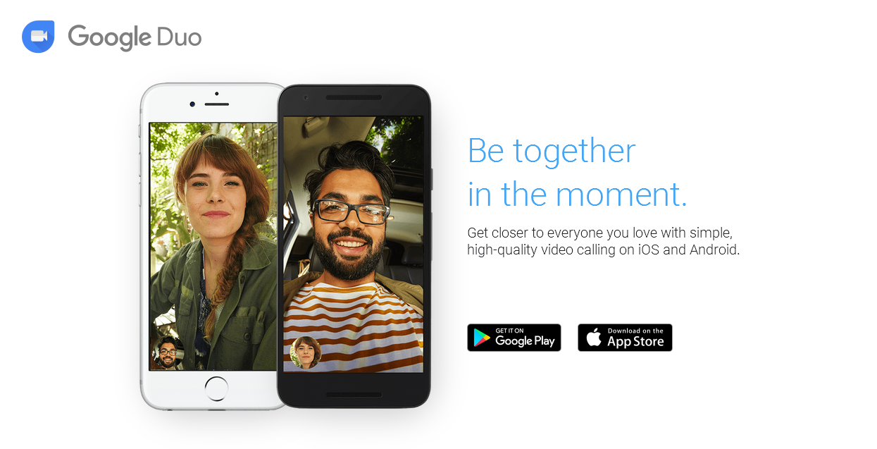 A screen grab from Google Duo website (courtesy duo.google.com)