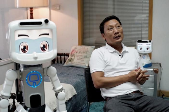 Chalermpon Punnotok, CEO of CT Asia Robotics speaks during an interview with Reuters in Bangkok, Thailand July 5, 2016. REUTERS/Athit Perawongmetha