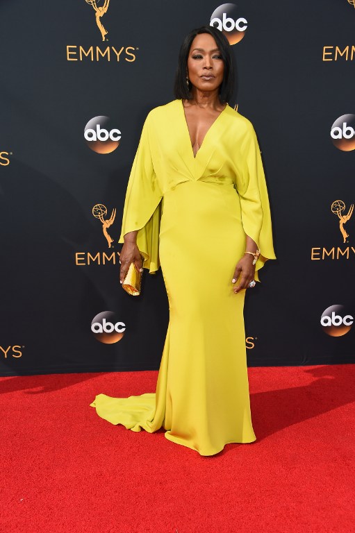 Actress Angela Bassett arrives for the 68th Emmy Awards on September 18, 2016 at the Microsoft Theatre in Los Angeles. / AFP PHOTO / Robyn Beck