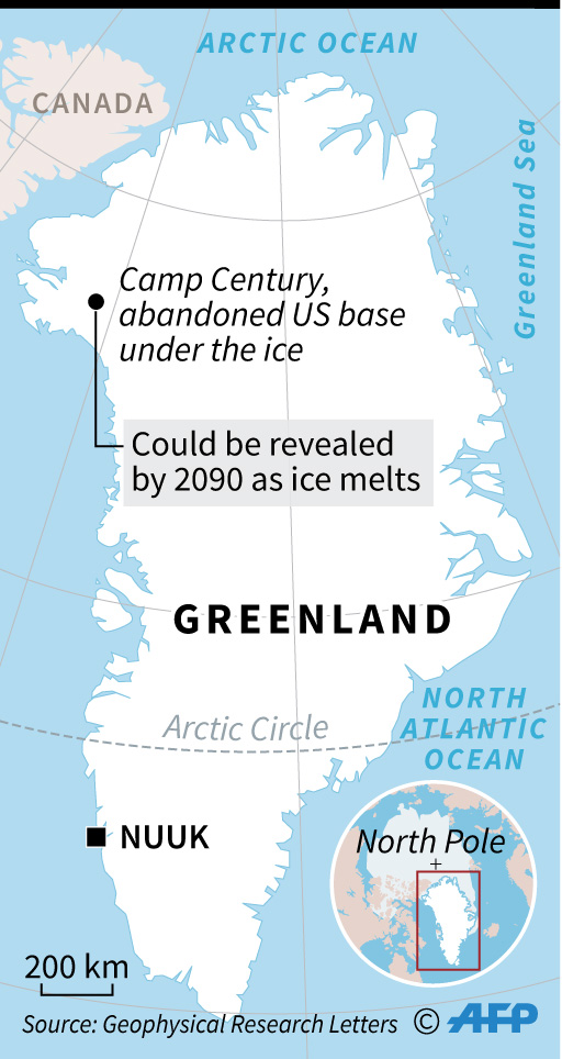 Melting Greenland ice threatens to expose Cold War waste