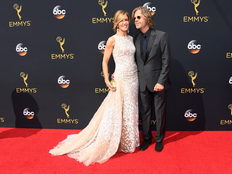 LOS ANGELES, CA - SEPTEMBER 18: Actors Felicity Huffman and William H. Macy attend the 68th Annual Primetime Emmy Awards at Microsoft Theater on September 18, 2016 in Los Angeles, California. Frazer Harrison/Getty Images/AFP