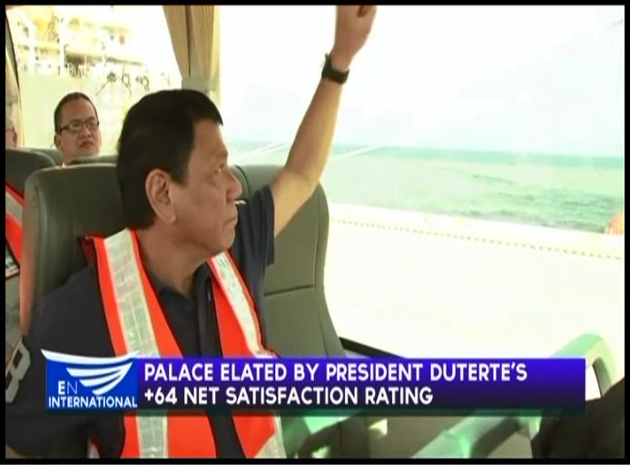 Palace elated by President Duterte’s +64 net satisfaction rating
