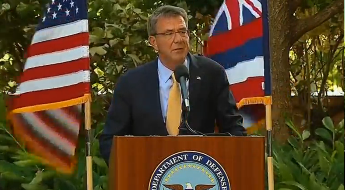 US Defense chief Ash Carter says that he finds comments by Duterte, in which he appeared to compare himself to Hitler, to be "deeply troubling." 