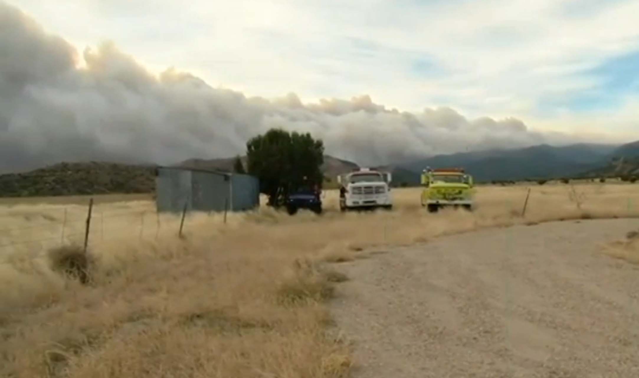 Colorado wildfire, spurred on by high winds, burns out of control.