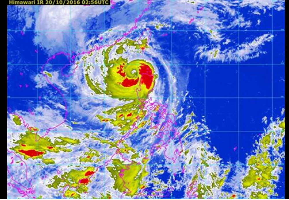Typhoon Lawin as of 11 a.m.  Satellite image courtesy PAGASA-DOST 