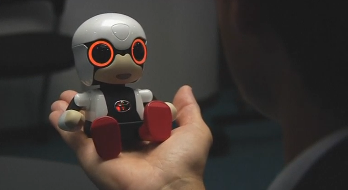 Toyota unveils KIROBO mini, a robot that will potentially appeal to an aging population where human interactions are decreasing for some.   (Photo grabbed from Reuters video/Courtesy Toyota Motors Corporation)