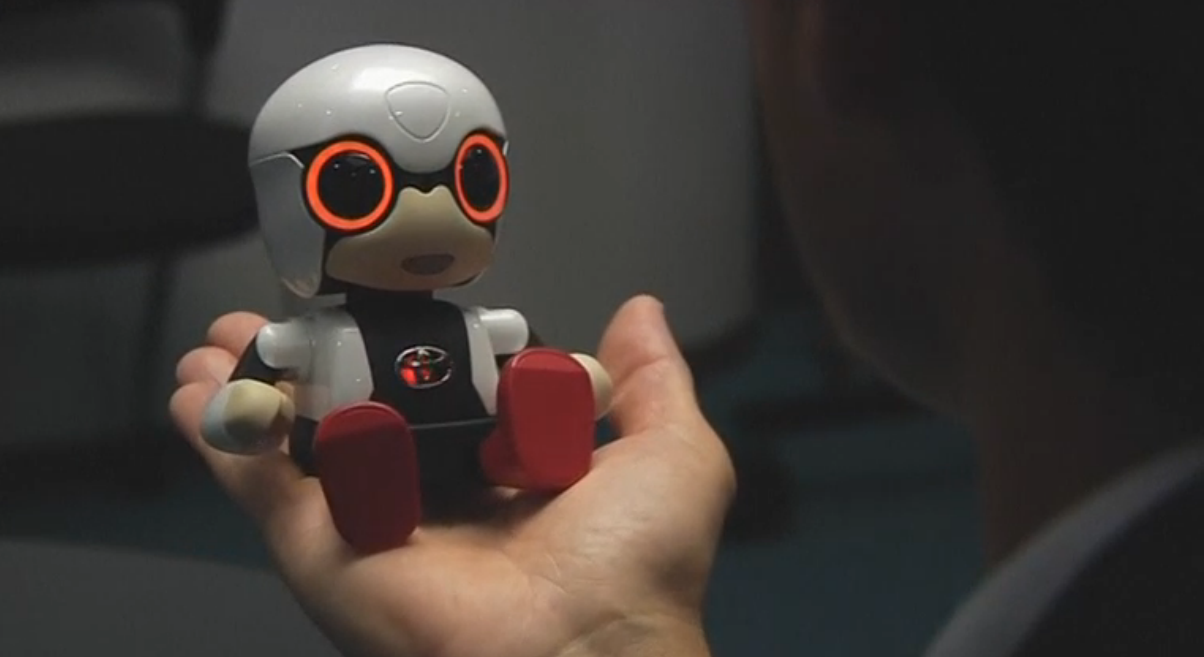 Toyota unveils KIROBO mini, a robot that will potentially appeal to an aging population where human interactions are decreasing for some. (Photo grabbed from Reuters video/Courtesy Toyota Motors Corporation)