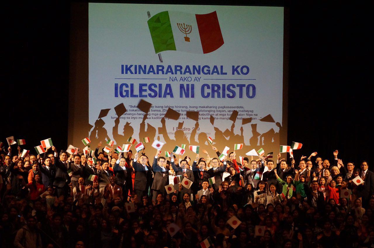 Iglesia Ni Cristo (Church of Christ) members in Japan declare their pride as church members in the launching of the theme, "I am proud to be a member of the Church of Christ)