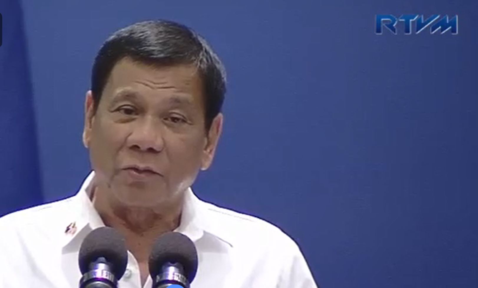 President Duterte addresses the Filipino community in Kuala Lumpur, Malaysia. (Photo grabbed from RTVM video)