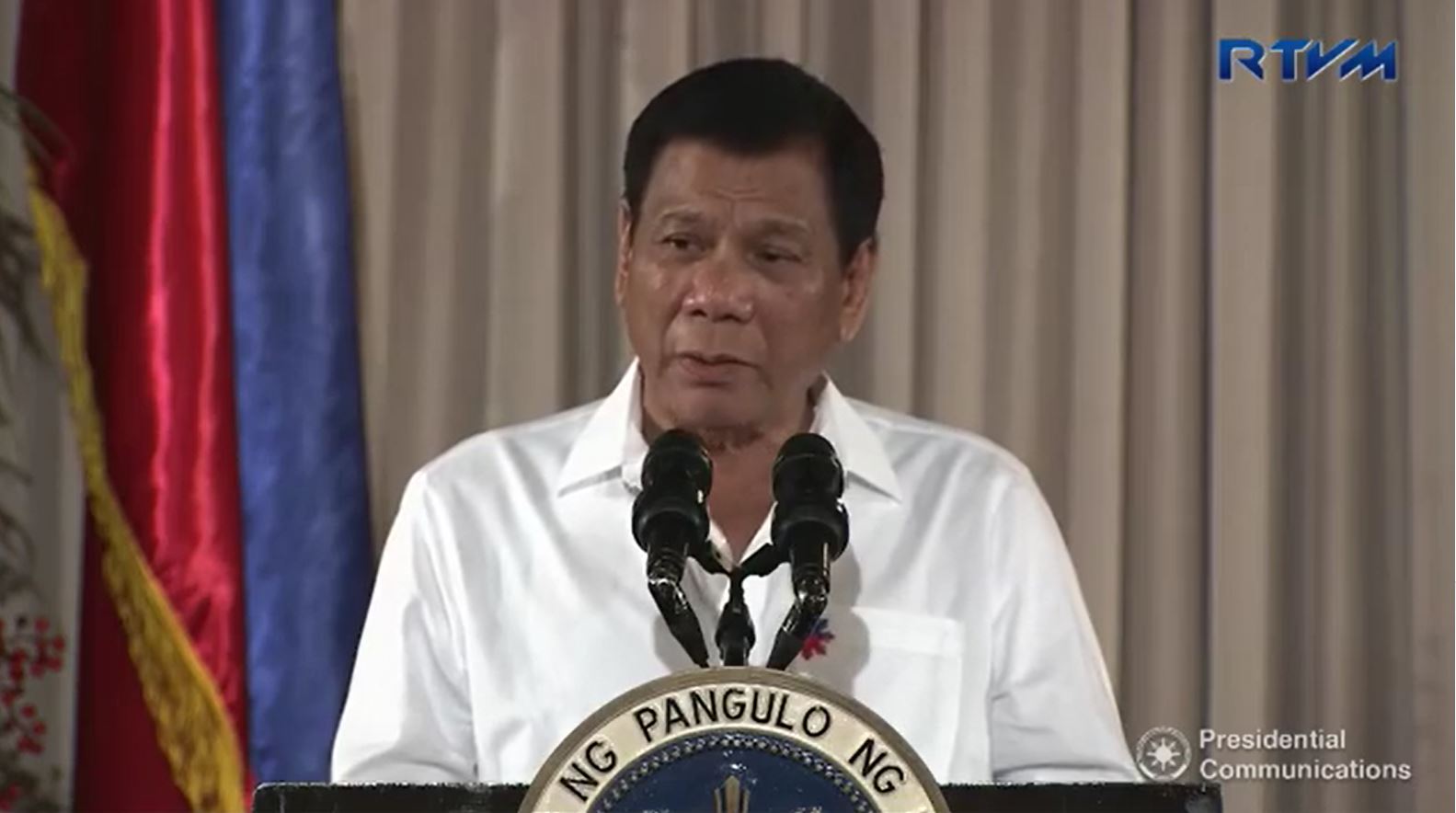 (File photo)   President Duterte will be leaving today, November 17, for Lima, Peru for the APEC Leaders' Summit where he is expected to meeti with Russian President Vladimir Putin. (Photo grabbed from RTVM video)