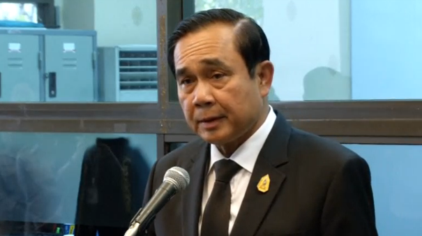 Thai Prime Minister Prayuth Chan-ocha says relations with U.S. will remain unchanged whether Clinton or Trump wins the elections. ((Photo grabbed from Reuters video)