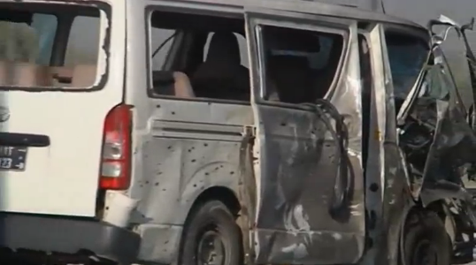 A suicide bomber on a motorbike kills at least four people in an attack on a vehicle carrying national security officials in Kabul.