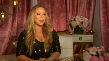 The singer Mariah Carey in an interview. (Photo courtesy of Reuters video file)
