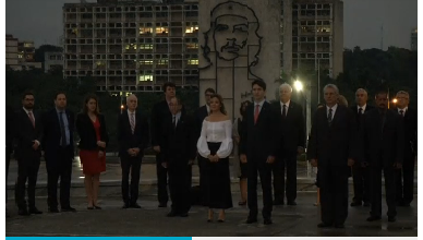01:1401:14 spaceplay / pause escstop ffullscreen shift + ←→slower / faster (latest Chrome and Safari) ↑↓volume mmute ←→seek . seek to previous 12…6 seek to 10%, 20%, …60% CUBA-CANADA/TRUDEAU UPDATE Canadian Prime Minister Justin Trudeau makes floral offering as official visit in Cuba begins RESENDING WITH FULL SCRIPT Canadian Prime Minister Justin Trudeau made a floral offering at the monument of Cuban national hero Jose Marti on Tuesday (November 15) as the first act of his official visit in Cuba.