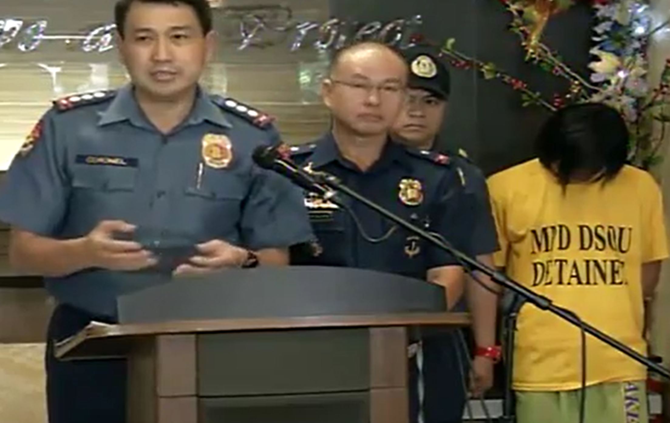 Police presented the third suspect in the foiled November 28 bombing near the US embassy in Manila. 