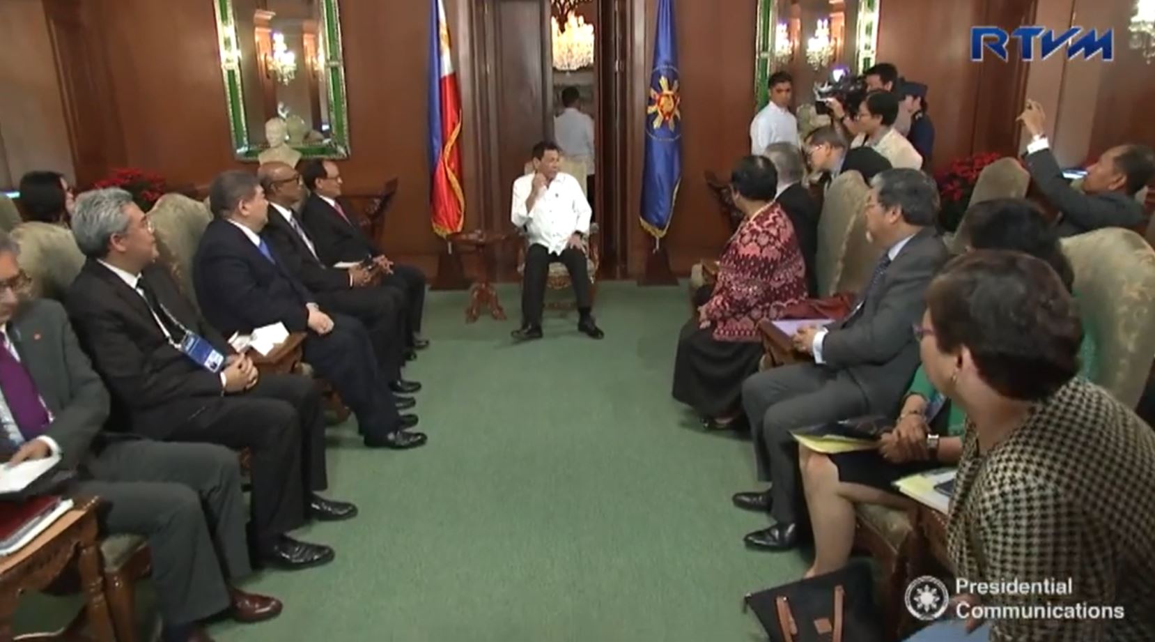 Courtesy call of ASEAN officials to President Duterte in Malacanang(Photo grabbed from RTVM video)