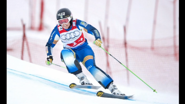 Scandinavian media report that Olympic ski cross bronze medallist Anna Holmlund of Sweden has been put in a medically-induced coma after sustaining a head injury. (Photo grabbed from Reuters video)