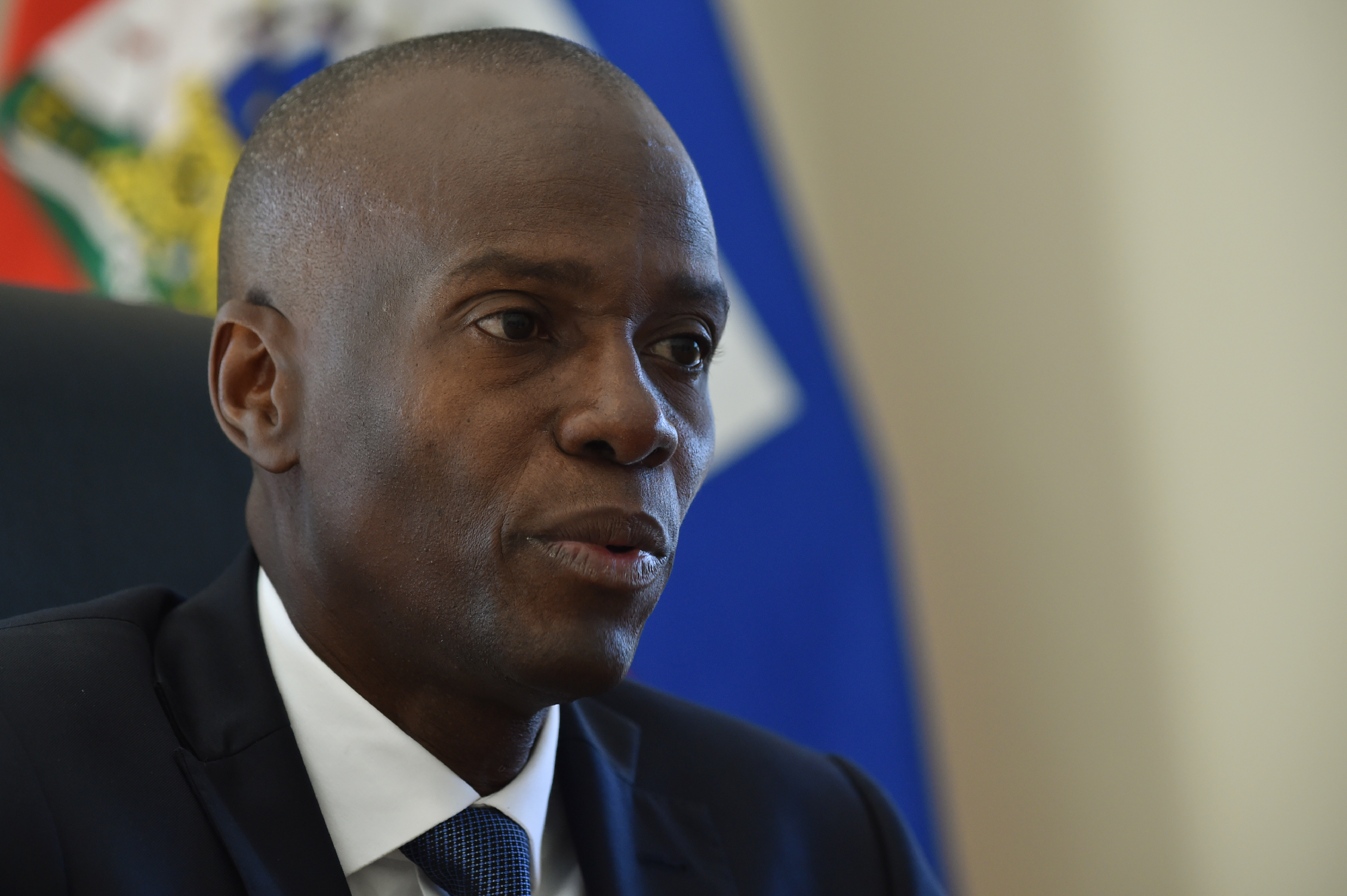 Jovenel Moise of PHTK political party, and new president of Haiti, according to the preliminary results that were given to the Provisional Electoral Council (CEP), speaks during an interview with AFP, in the commune of Petion Ville, in the Haitian capital Port-au-Prince, on December 1, 2016. / AFP PHOTO / HECTOR RETAMAL