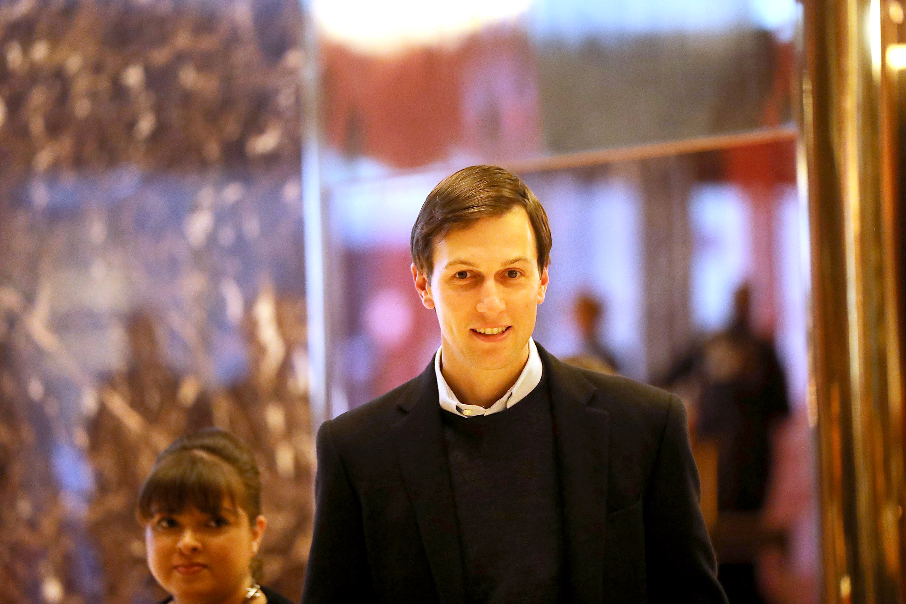 NEW YORK, NY - NOVEMBER 18: Jared Kushner, the son-in-law of President-elect Donald Trump, walks through the lobby of Trump Tower on November 18, 2016 in New York City. President-elect Trump and his transition team are in the process of filling cabinet and other high level positions for the new administration.   Spencer Platt/Getty Images/AFP
