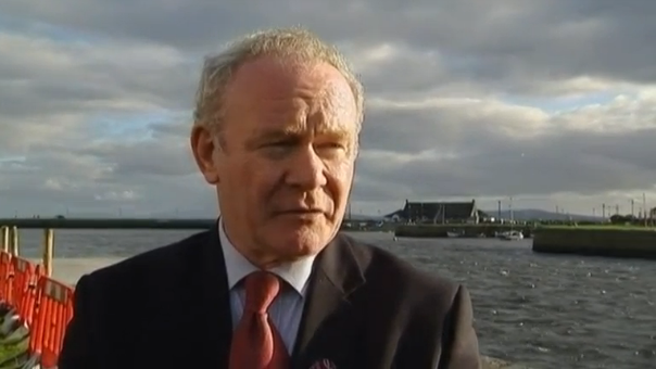 Northern Ireland Deputy First Minister Martin McGuinness says he will resign in protest against his power-sharing government partners' handling of a controversial energy scheme.(photo grabbed from Reuters video)  