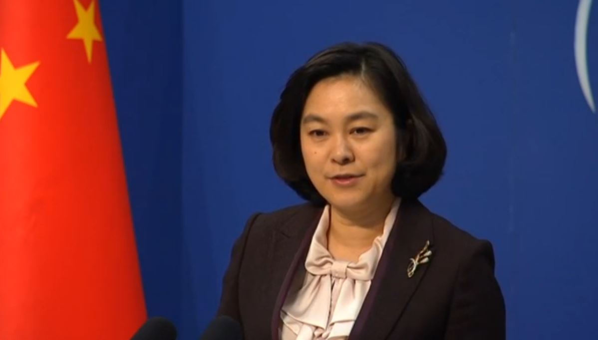 China Foreign Ministry spokeswoman Hua Chunying.  (Photo grabbed from Reuters video)