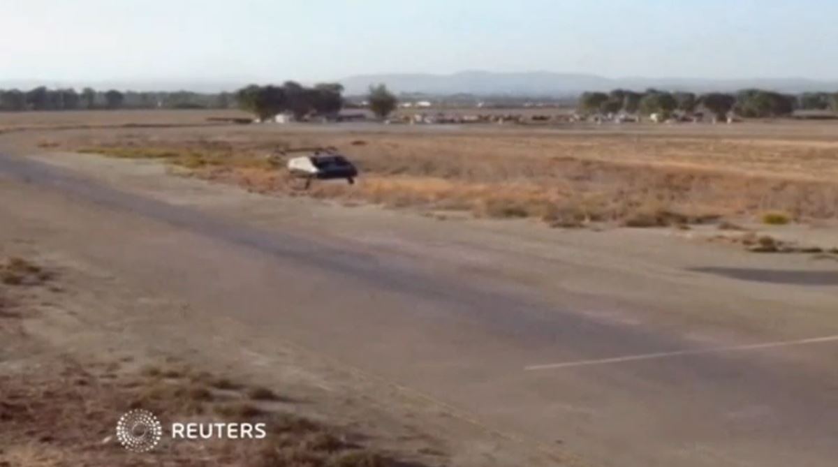 The flying car 'Cormorant' invented by an Israeli tech firm. (Photo grabbed from Reuters video)