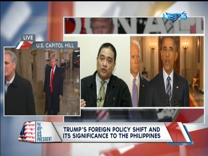 International Relations analyst Dr. Rene De Castro of the De La Salle University explains the ramifications of the Trump presidency on the Philippine government.  (Eagle News Service)